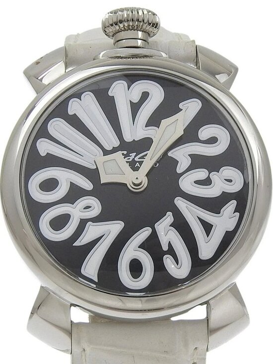 Gaga Milano Manuale 40 Watches 5020 black blackDial Stainless Steel/Emboss... main image 6